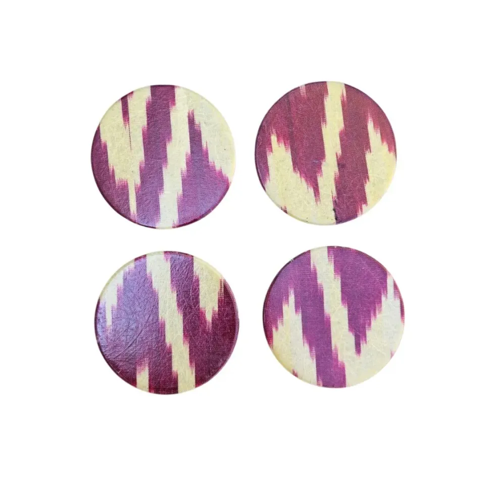 Les Ottomans Ikat glasbrikker sæt 4 glasfiber