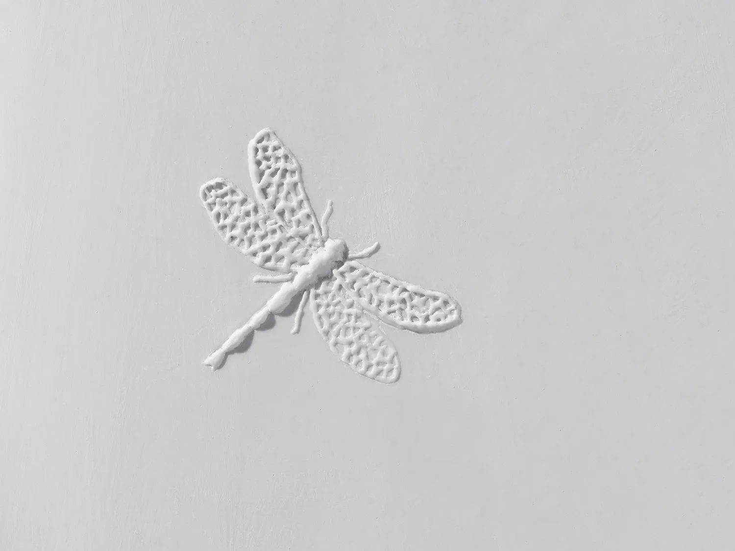 Nymphenburg Dragonfly Vægflise Hvid Biskuit