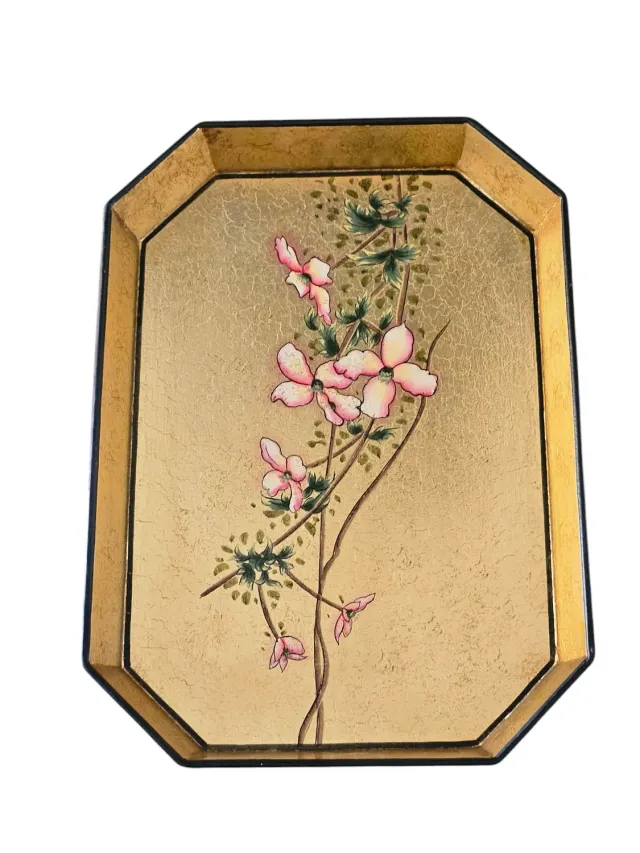 Les Ottomans bakke kirsebærblomst jern bladguld