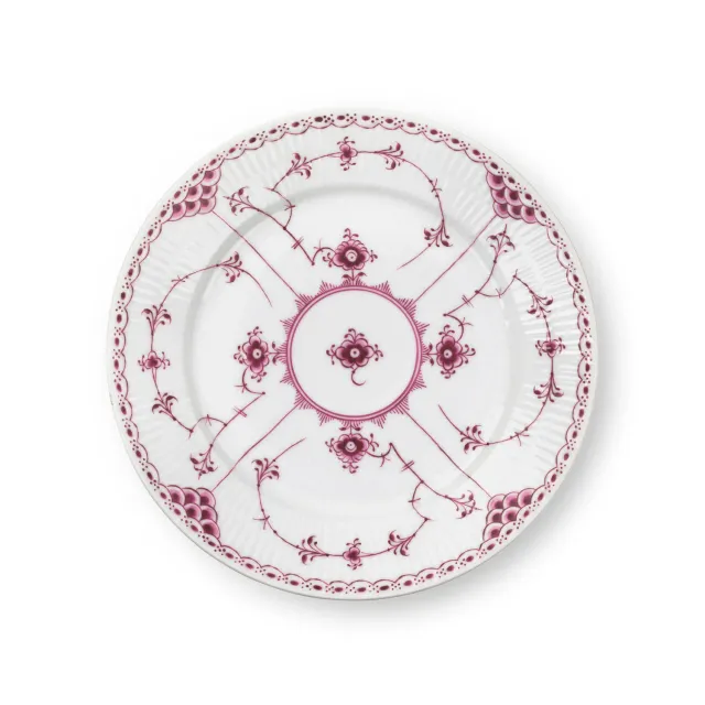 Kgl. Porcelæn Purpur Halvblonde tallerken 22 cm purpur
