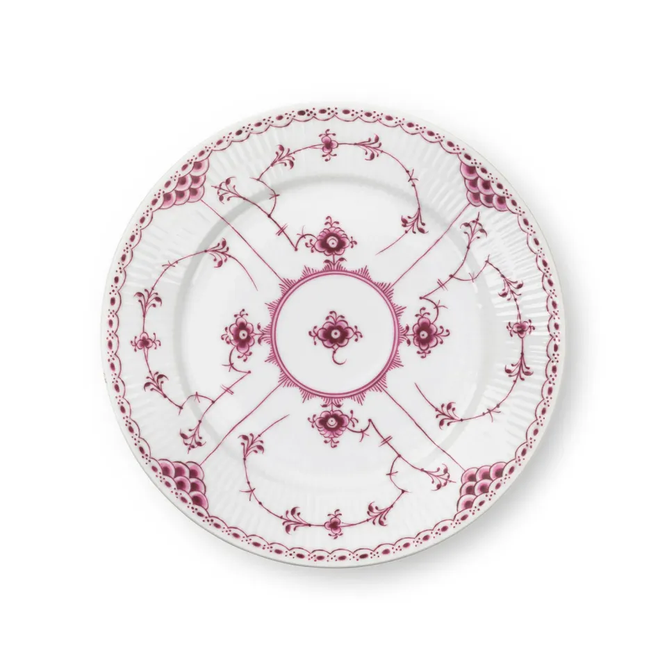Kgl. Porcelæn Purpur Halvblonde tallerken 22 cm purpur
