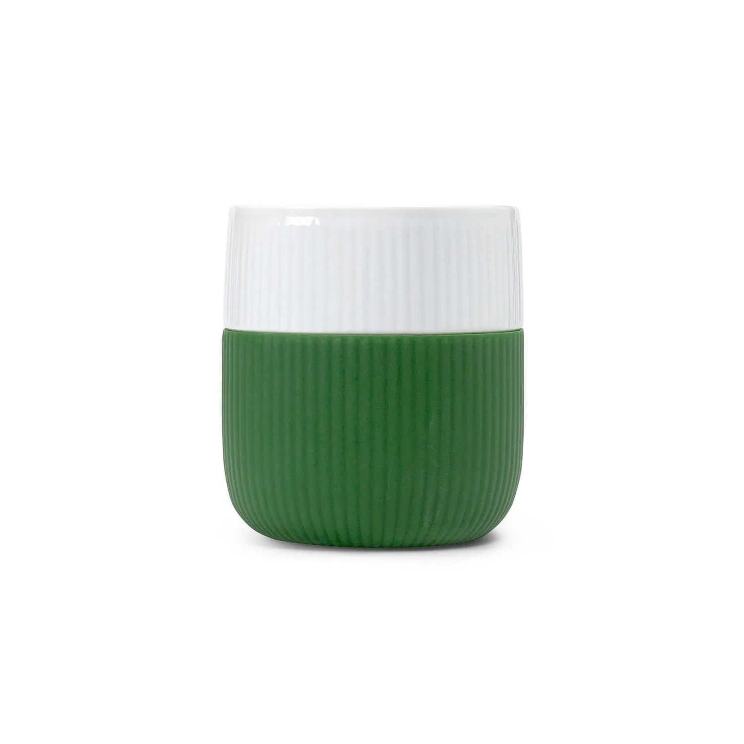 Kgl. Porcelæn Riflet Contrast krus Skovgrøn 35 cl silikone