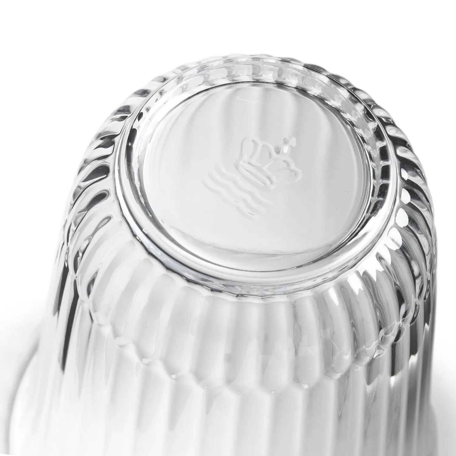 Kgl. Porcelæn Waves vandglas 20 cl 2 stk stabelbart