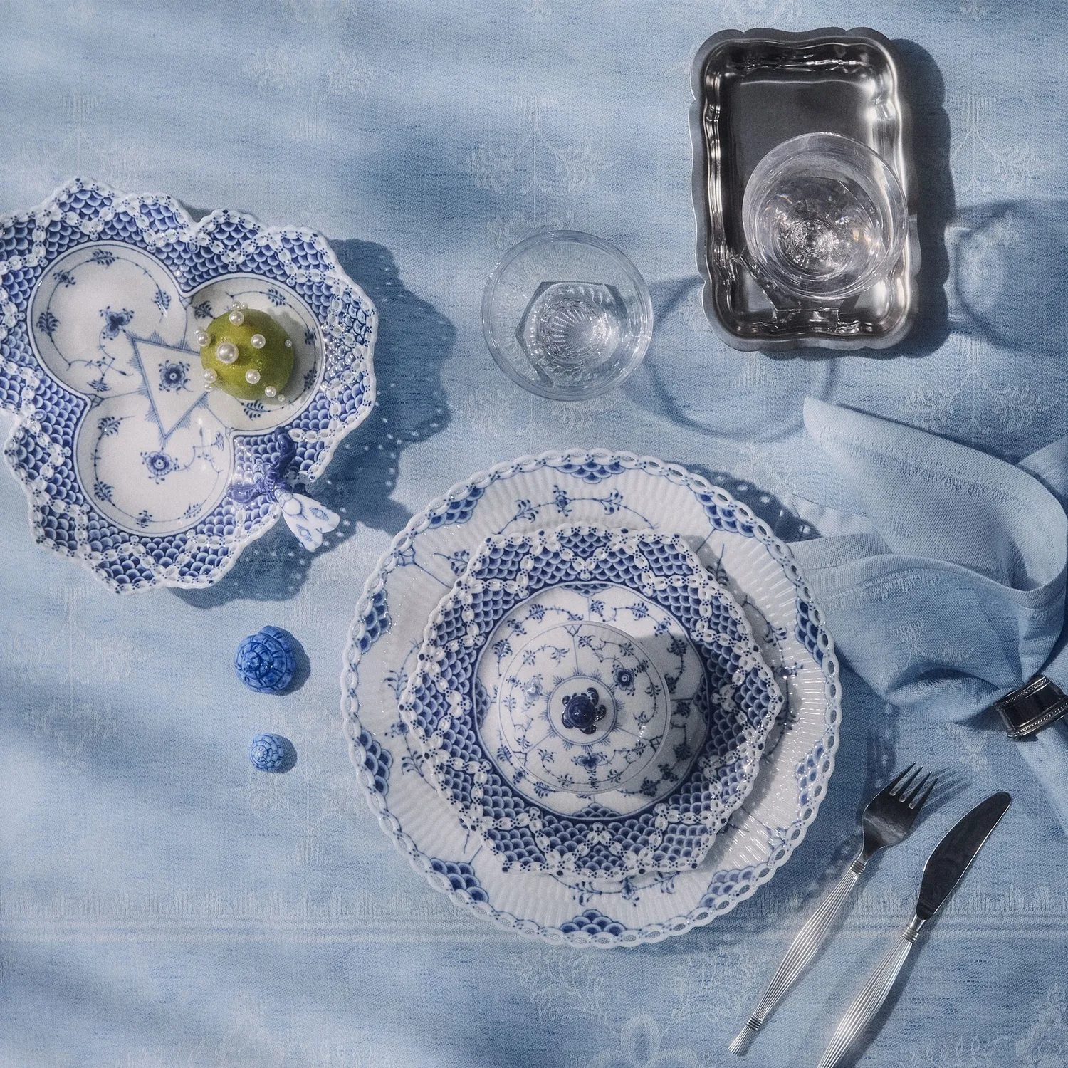Royal Copenhagen Heritage serviet 45x45 cm 2 stk
