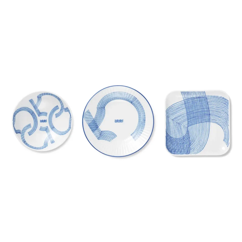 Royal Copenhagen MOTIF fad 9-11 cm 3 stk blandet