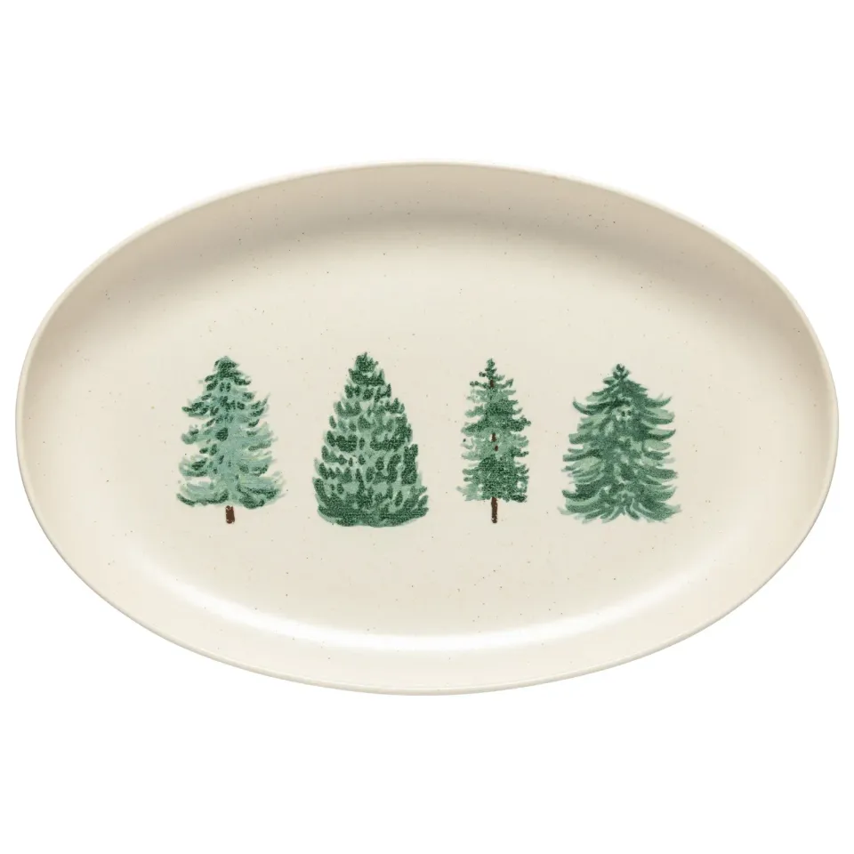 Costa Nova Pacifica ovalt fad Christmas Tree Beige stentøj