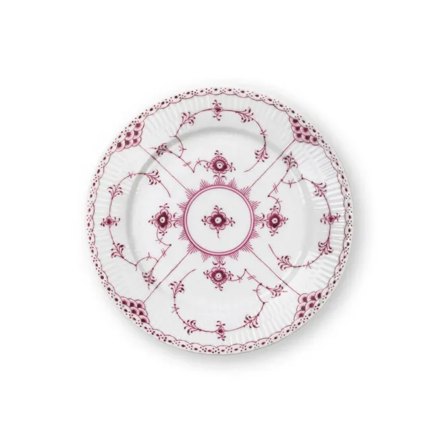 Kgl. Porcelæn Purpur Halvblonde tallerken 19 cm frokost