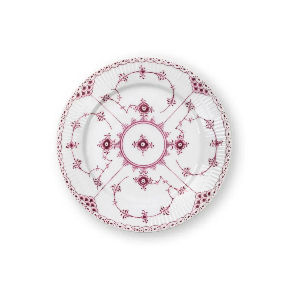 Kgl. Porcelæn Purpur Halvblonde tallerken 19 cm frokost