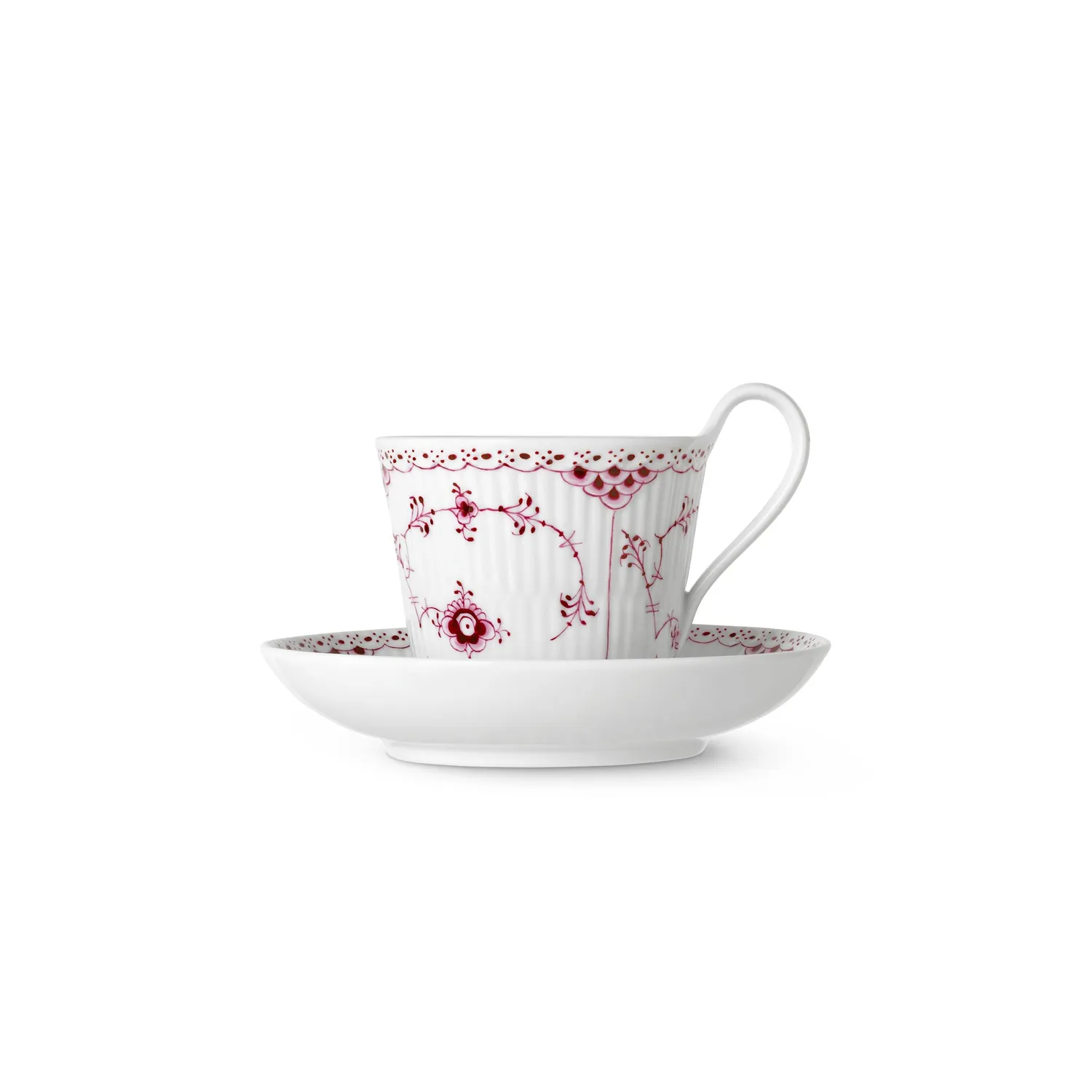 Kgl. Porcelæn Purpur Halvblonde højhankskop 24 cl