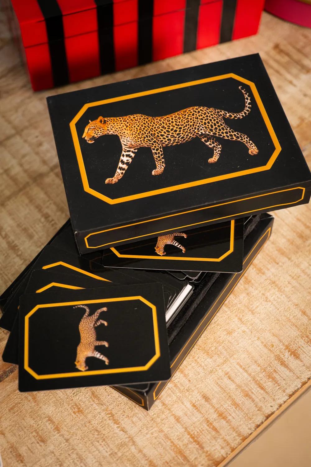 Les Ottomans Leopard spillekort med æske