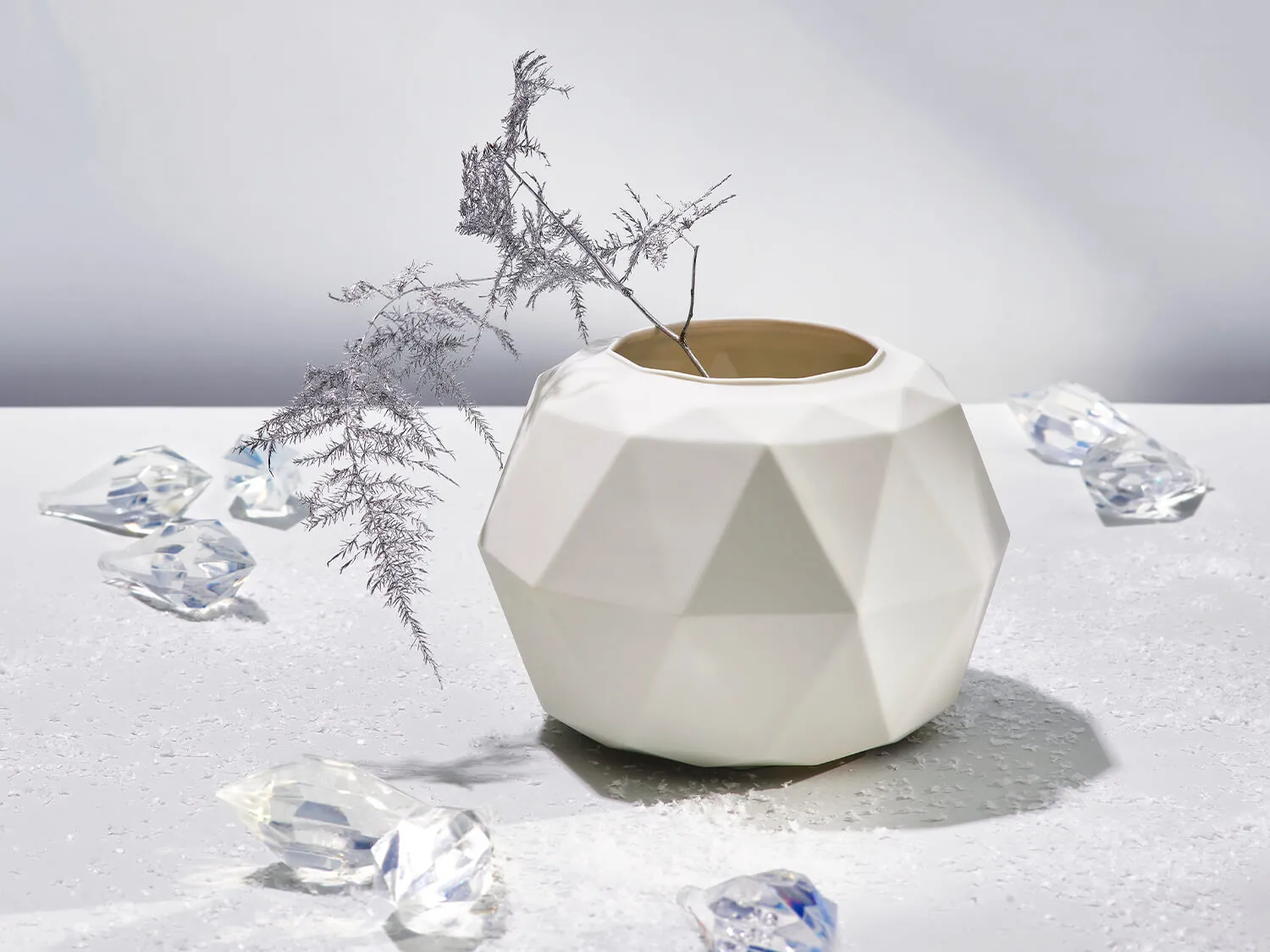 Nymphenburg Jewel vase 16 cm hvid porcelæn