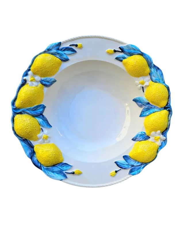 Les Ottomans Limone Blu LMNB03 pastatallerken blå