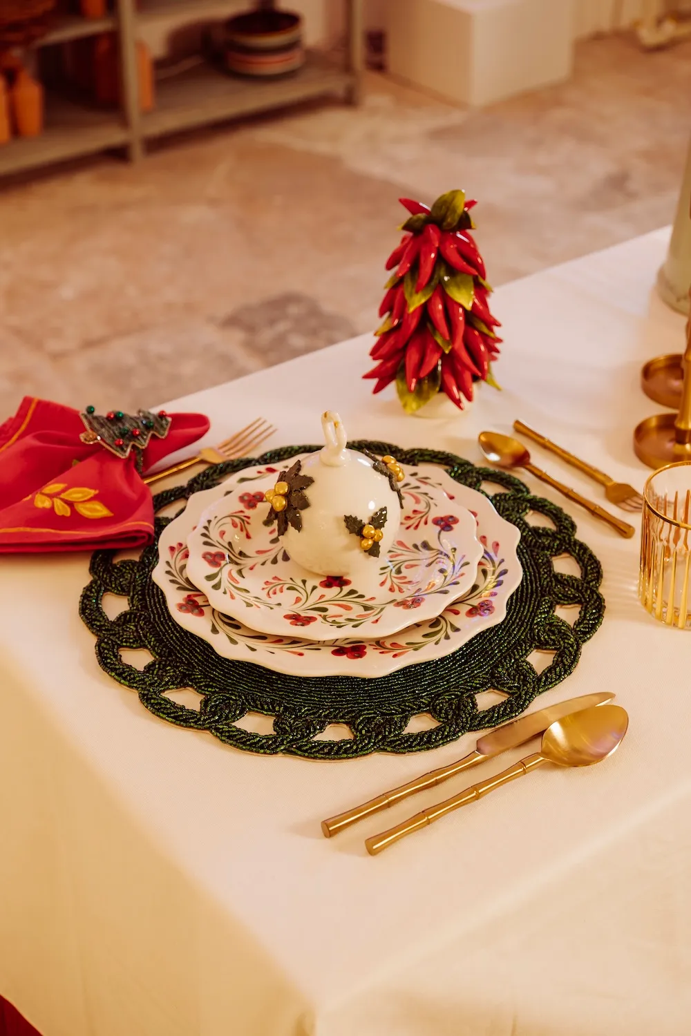 Les Ottomans CBP09 julekugle porcelæn håndmalet
