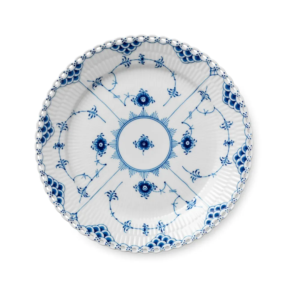Royal Copenhagen Musselmalet Helblonde tallerken 25 cm