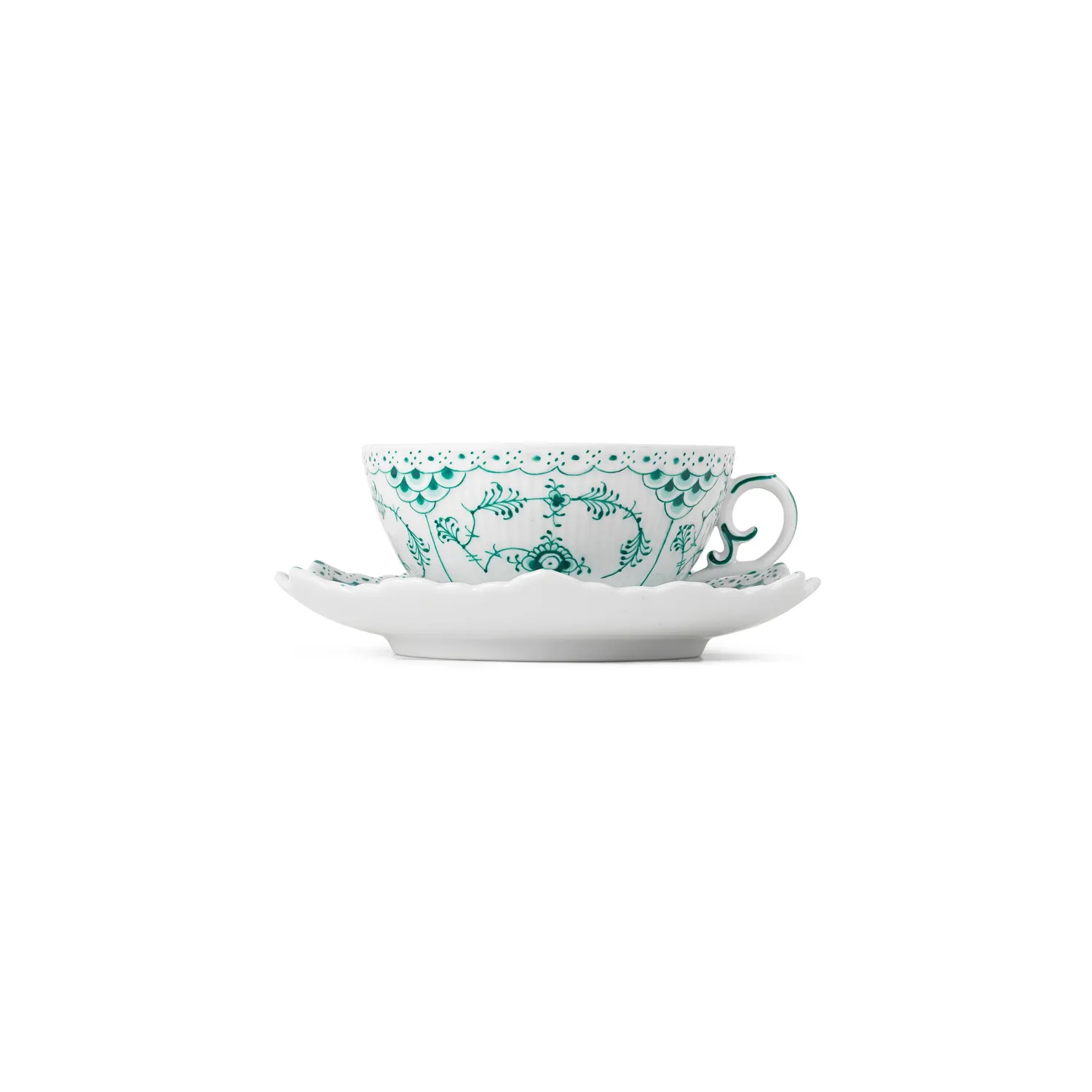 Royal Copenhagen Smaragd Helblonde kop underkop grøn 22 cl