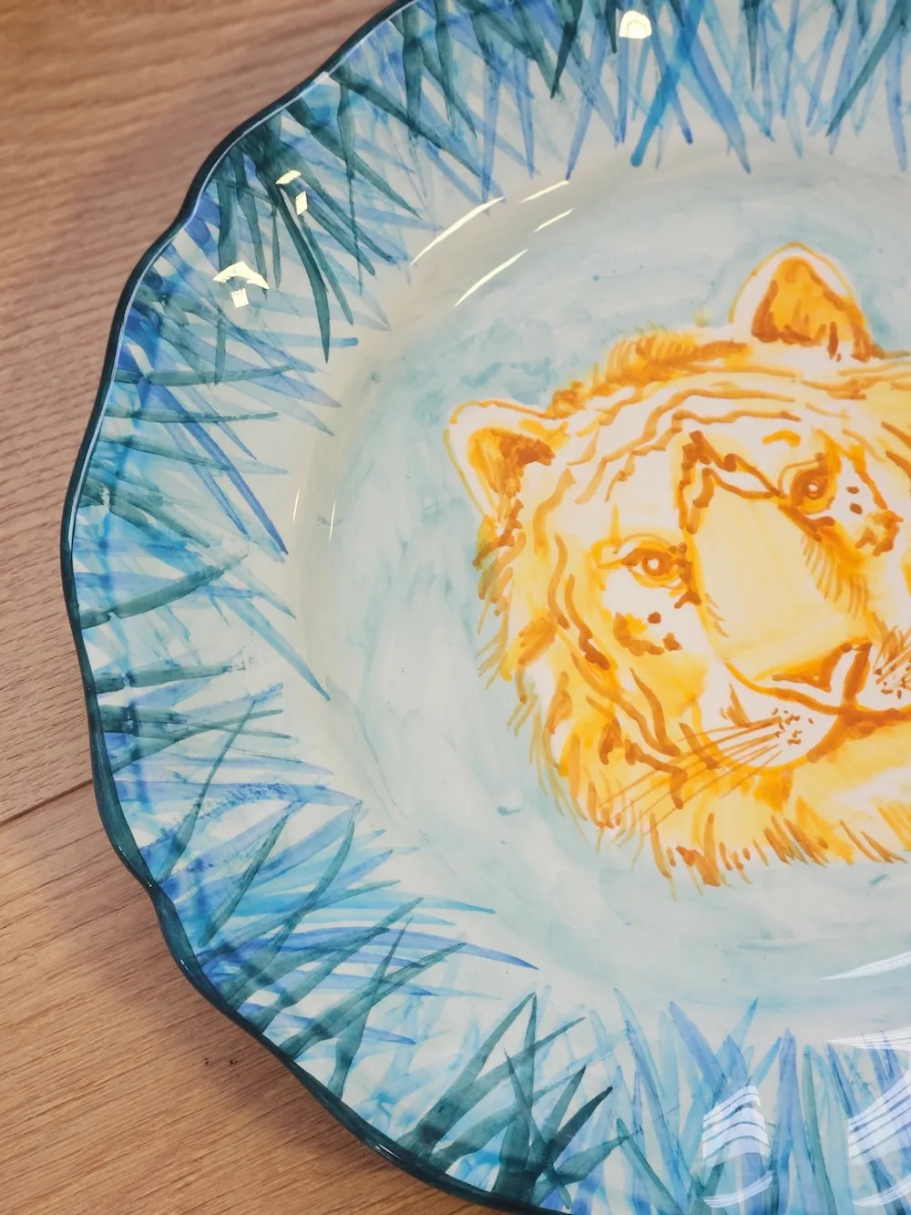 Les Ottomans Tiger middagstallerken håndmalet keramik