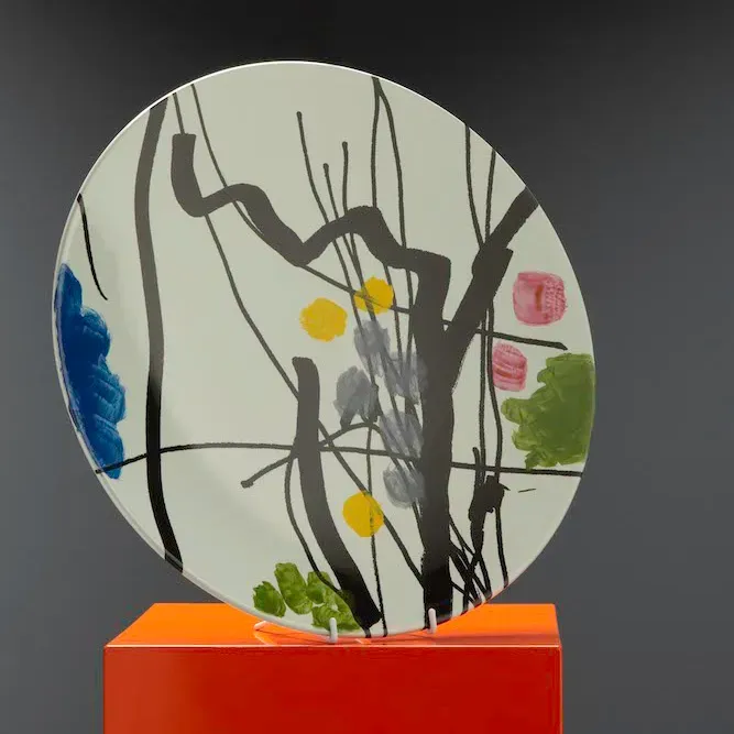 1882-Ltd Garden Ware Platter 21 fad stentøj