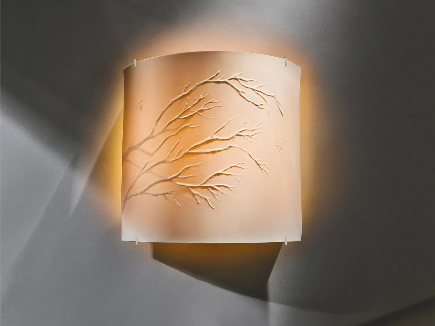 Nymphenburg Luna Relief væglampe hvid porcelæn