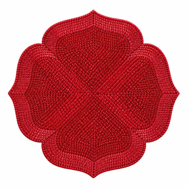 Les Ottomans TBJ34 dækkeserviet rød sæt 2 perler