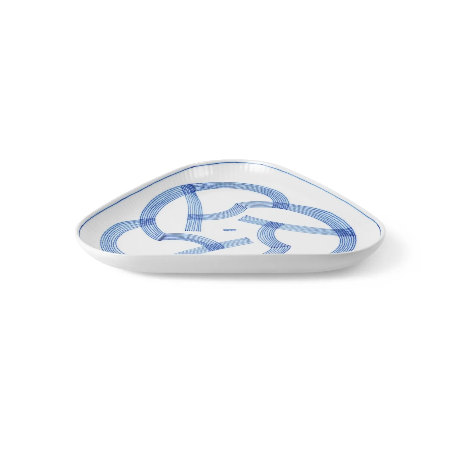 Kgl. Porcelæn MOTIF trekantet fad 23 cm håndmalet