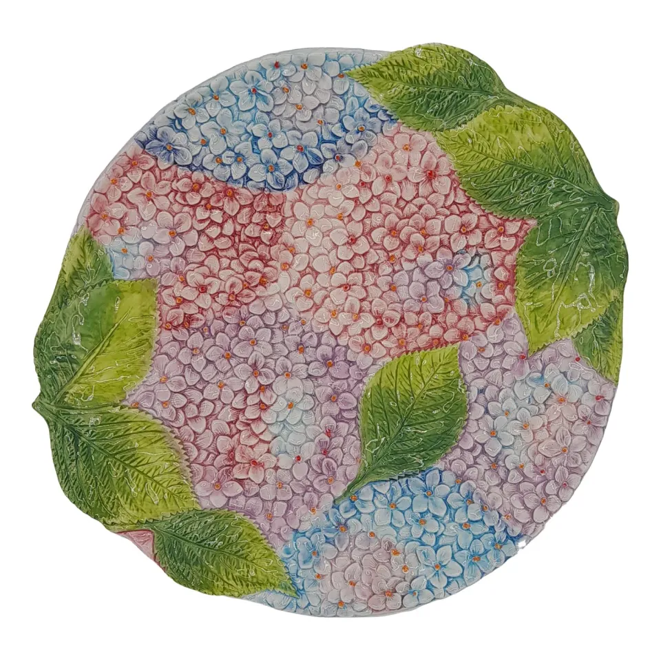 Les Ottomans Hortensia middagstallerken håndmalet pastel