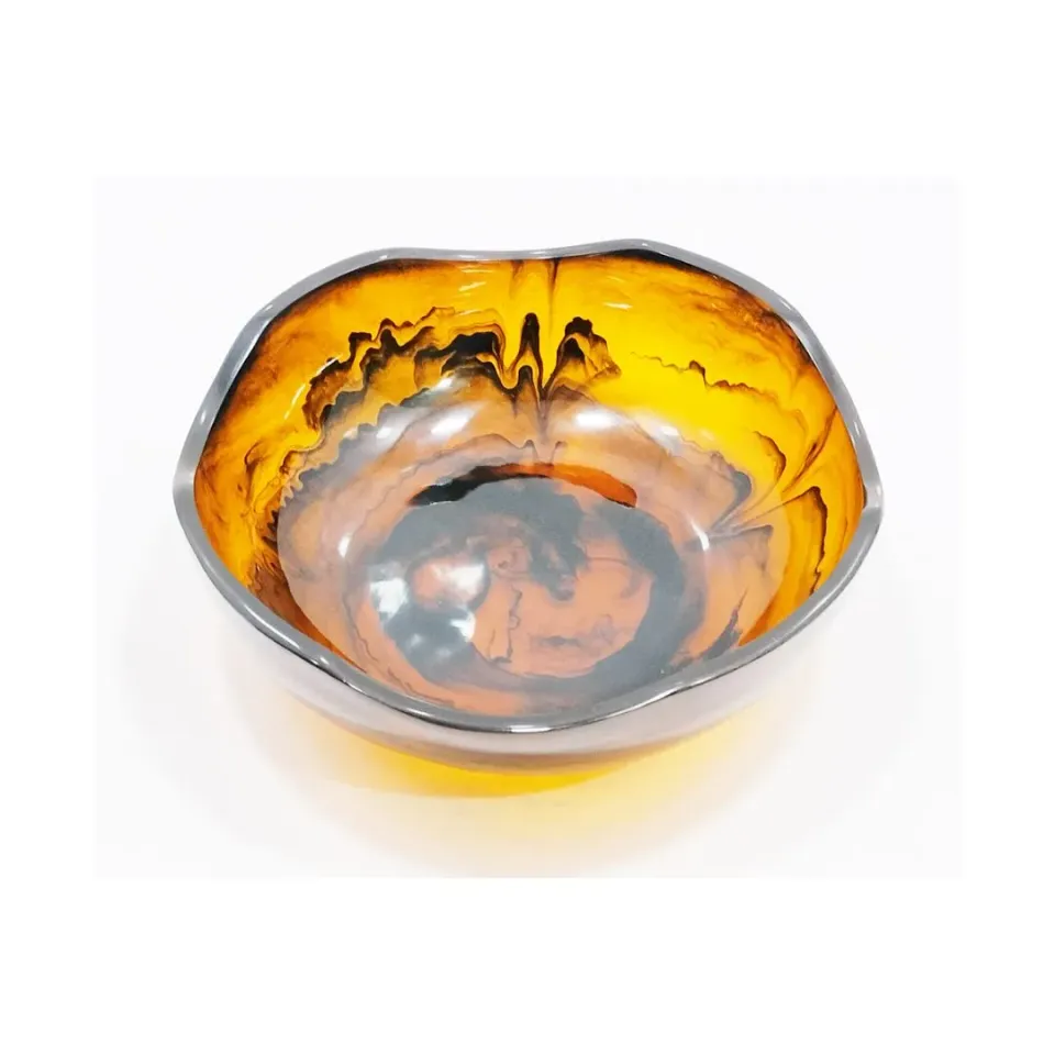 Les Ottomans GRB01 skål brun resin skildpadde