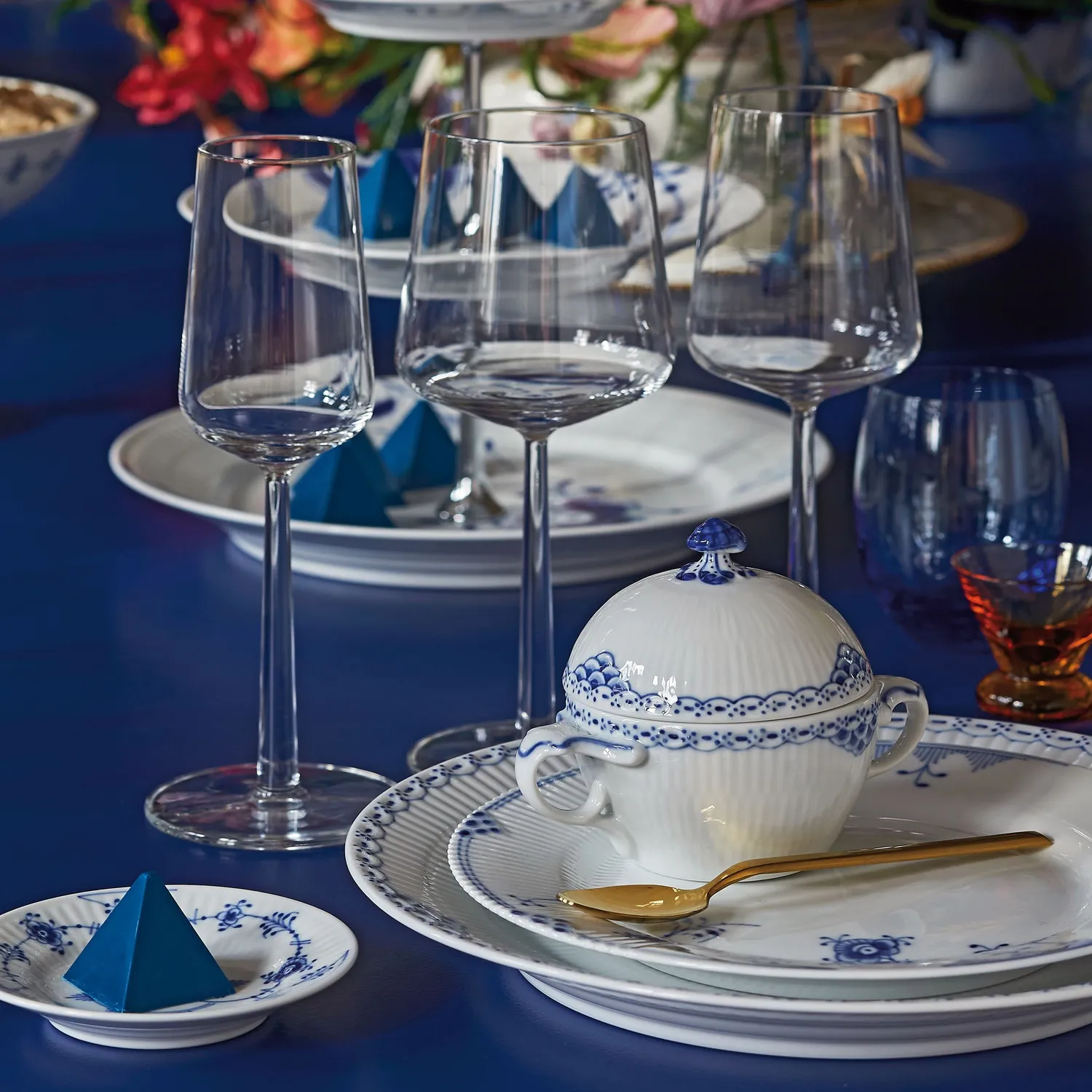 Kgl. Porcelæn Prinsesse sukkerskål med låg 20 cl blonde