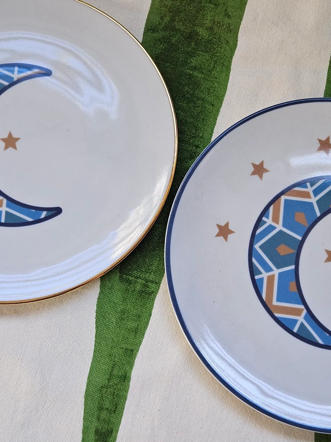 Les Ottomans Moon desserttallerken porcelæn 2 stk