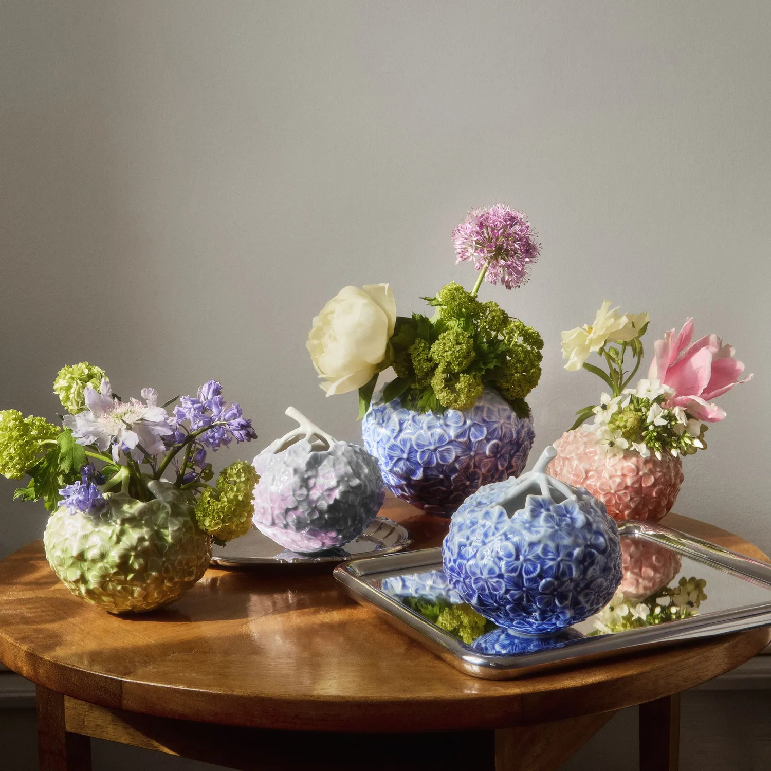 Kgl. Porcelæn The Art of Giving Flowers hortensia vase 15 cm blå