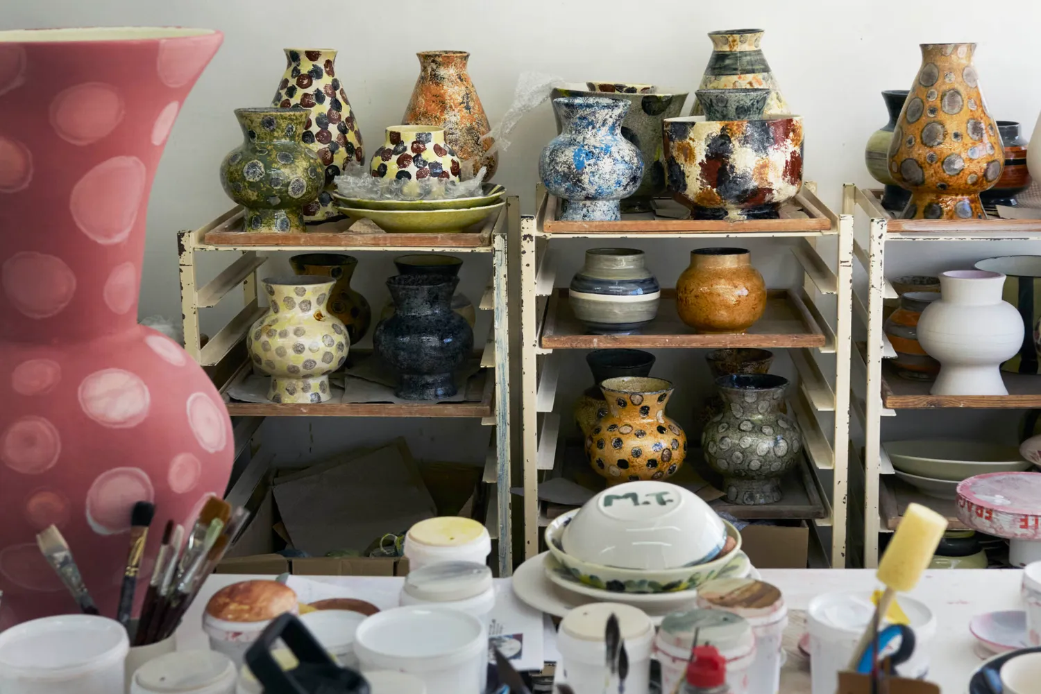 1882-Ltd Ceramic Column søjle håndlavet stentøj