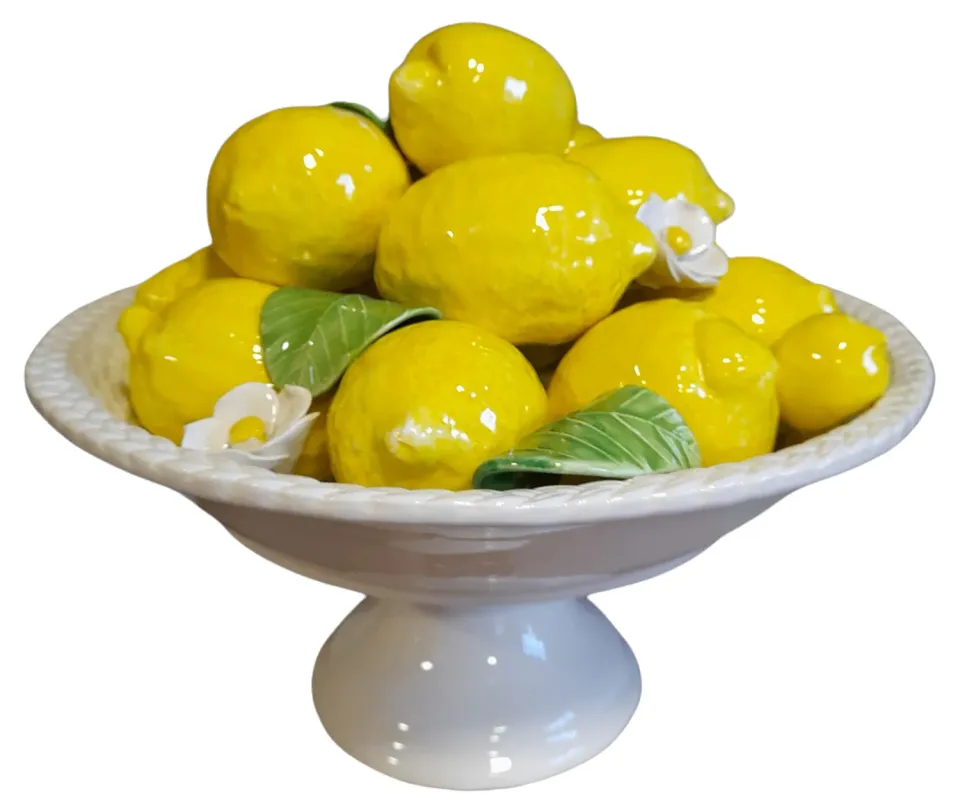 Les Ottomans Limone fad i håndmalet keramik