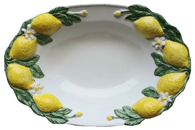 Les Ottomans Limone LMN04 fad citron håndmalet keramik