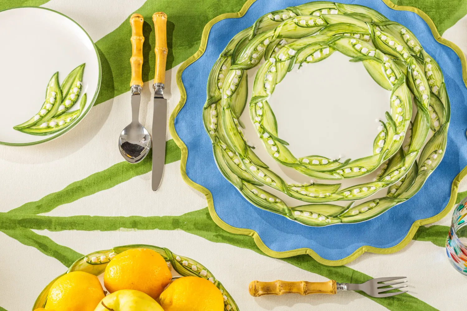 Les Ottomans Lily of the Valley brødtallerken keramik