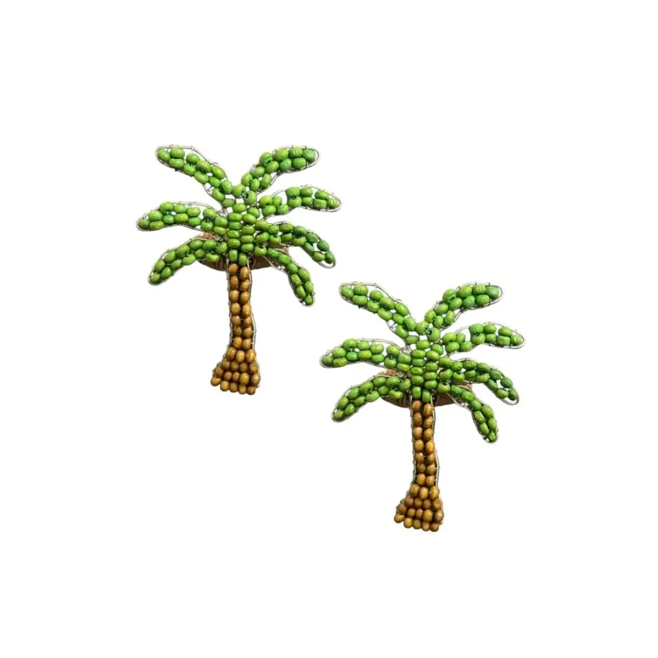 Les Ottomans Palm servietringe perler sæt 2 stk