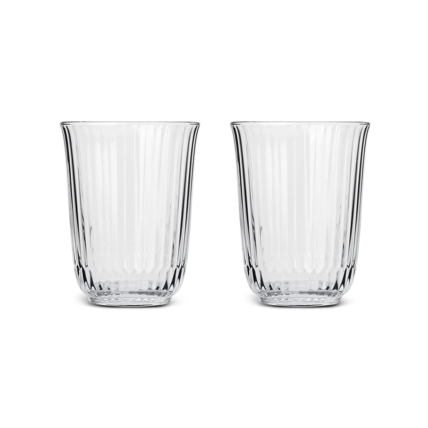 Kgl. Porcelæn Waves highballglas 33 cl 2 stk riflet