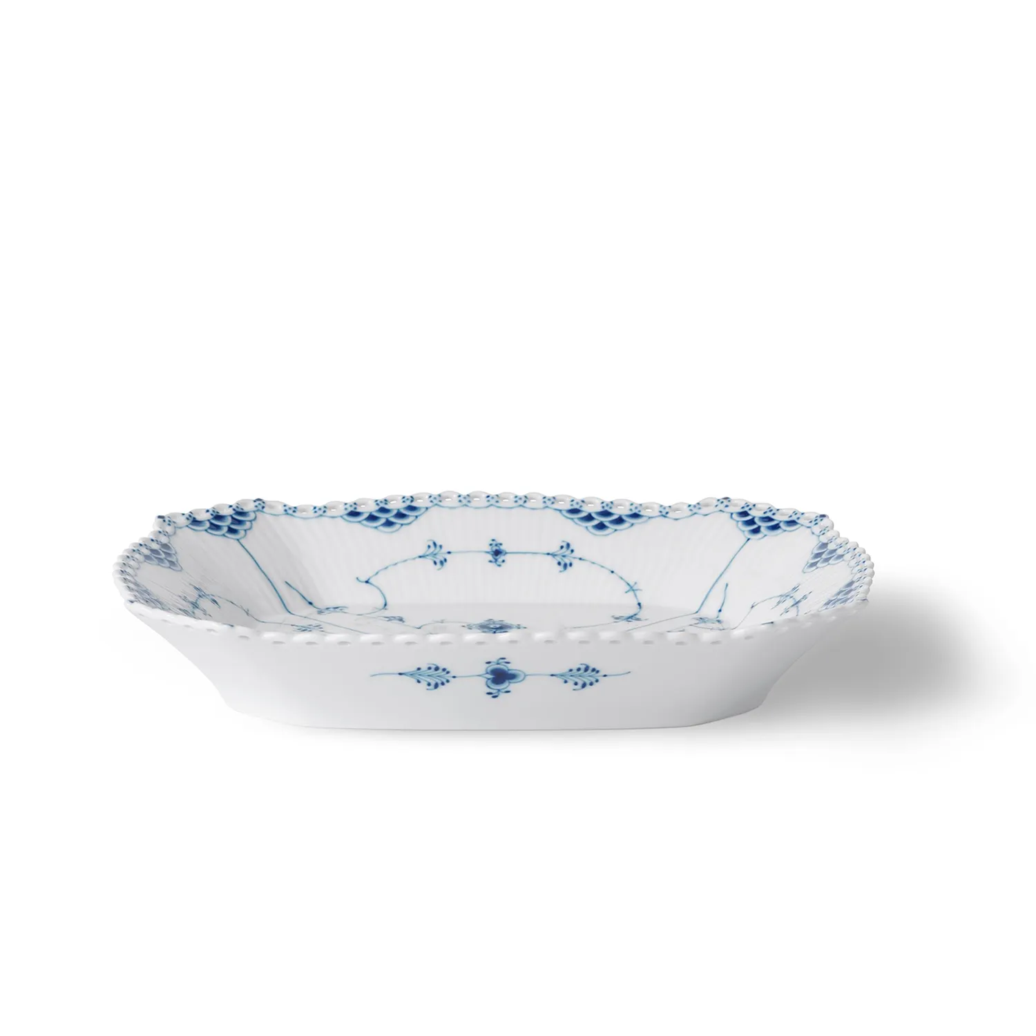 Royal Copenhagen Musselmalet Helblonde fad 26 cm firkantet