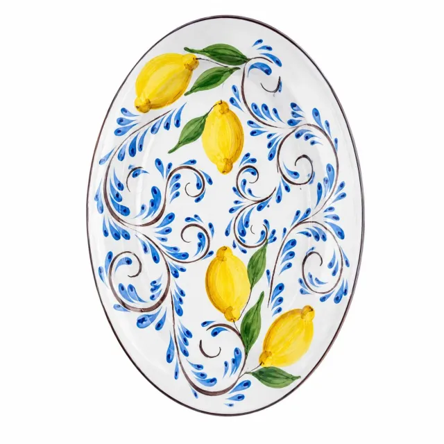Les Ottomans Positano POC05 fad citron 46x35 håndmalet