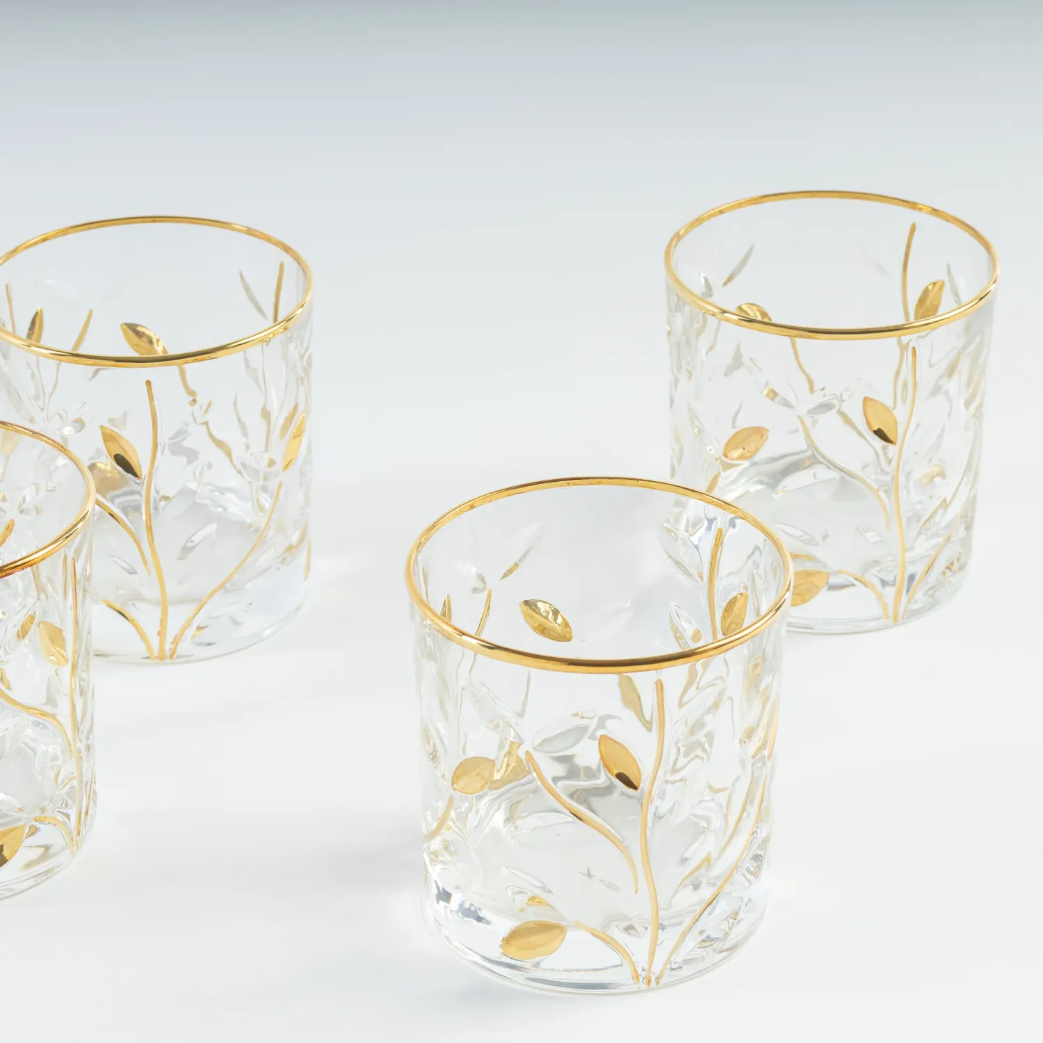 Les Ottomans CG03 glas med guld 4 stk