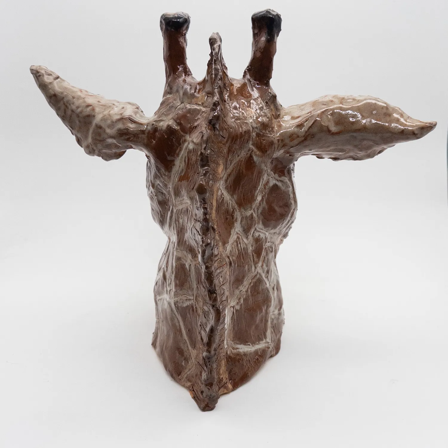 A for Anette Keramik Girafhoved skulptur stentøj 1260°