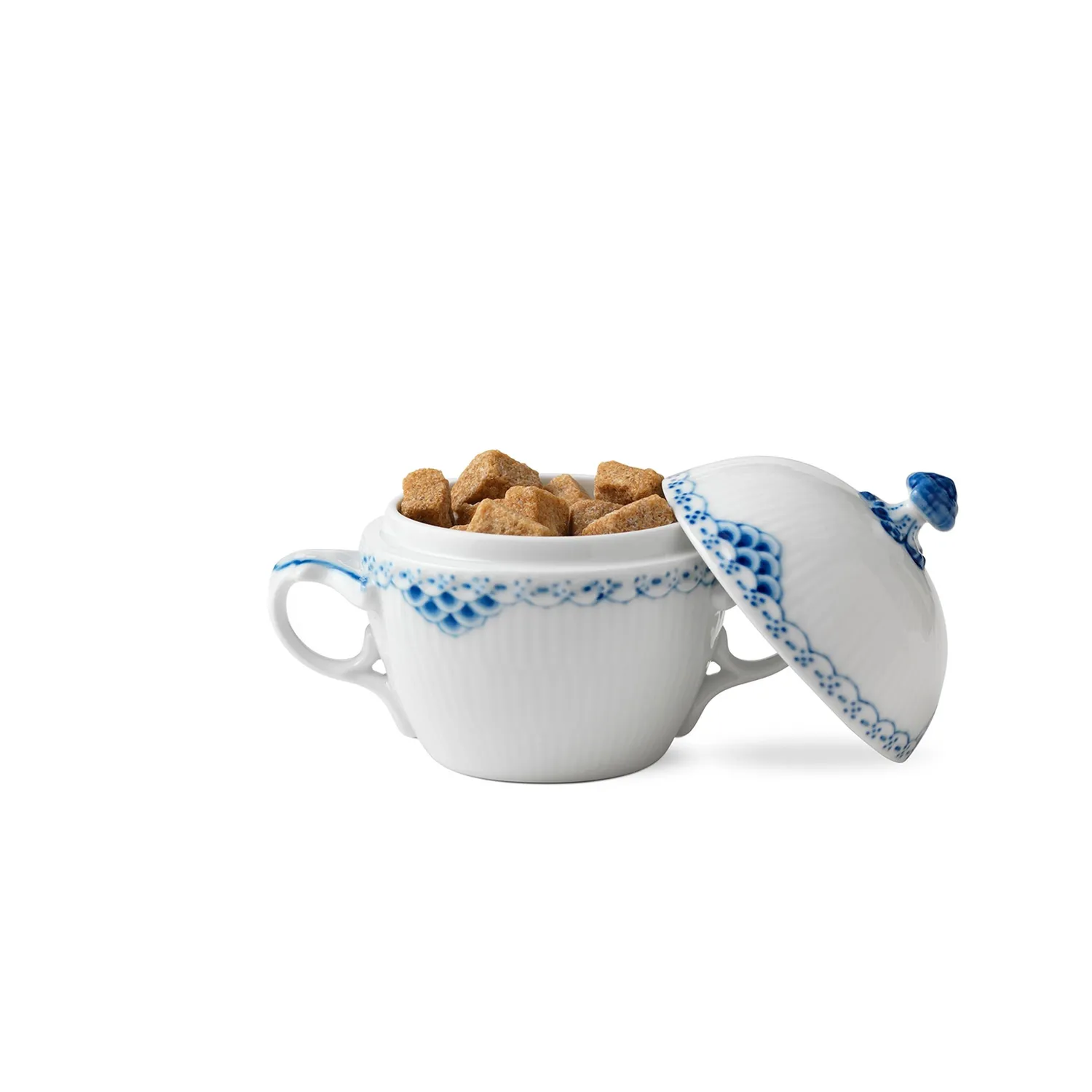Kgl. Porcelæn Prinsesse sukkerskål med låg 20 cl blonde