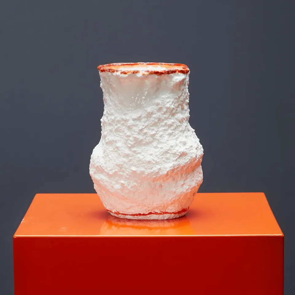1882 Ltd vase rød stor håndlavet