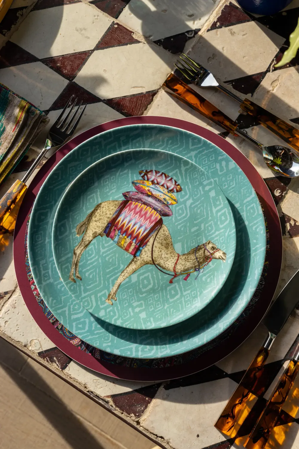 Les Ottomans Matthew Williamson desserttallerken porcelæn camel