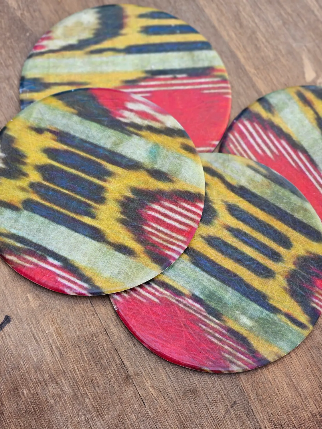Les Ottomans Ikat bordskånere glasfiber 4 stk