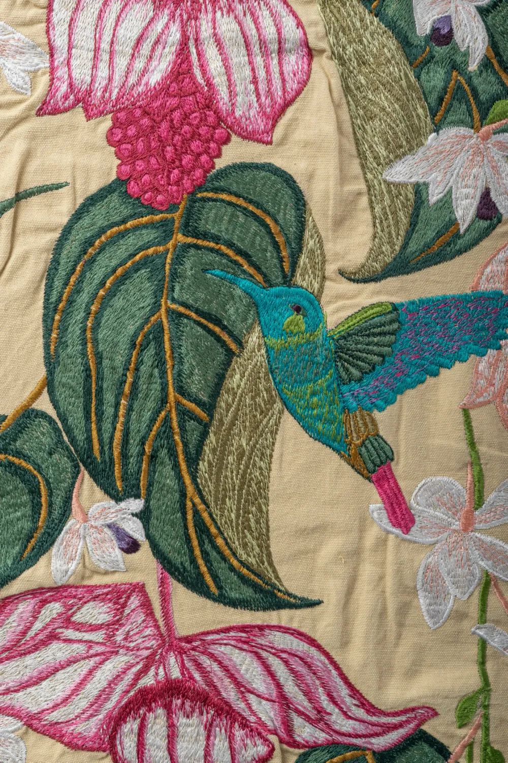 Les Ottomans Floral EBT15 dug bomuld broderet blomster