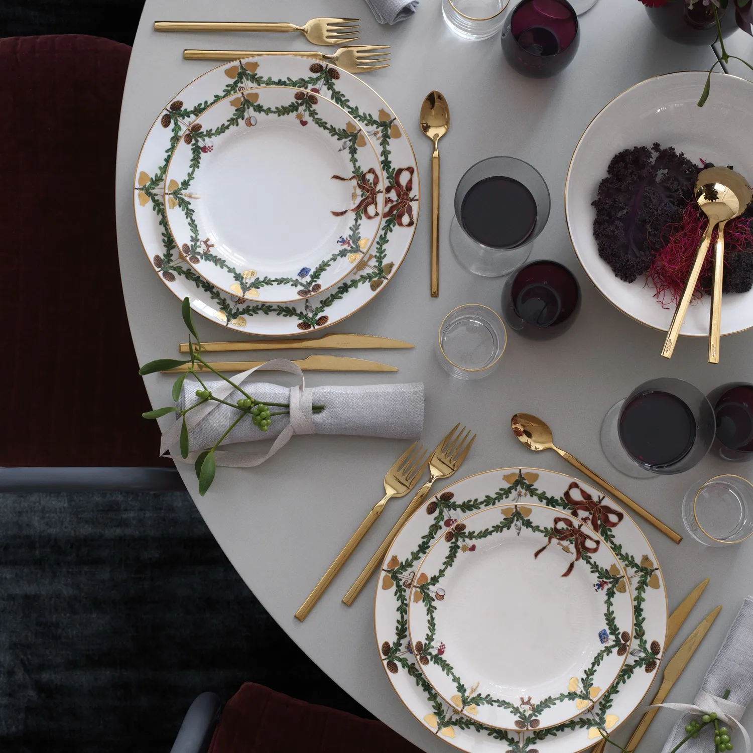 Royal Copenhagen Stjerne Riflet Jul tallerken 21 cm juleporcelæn