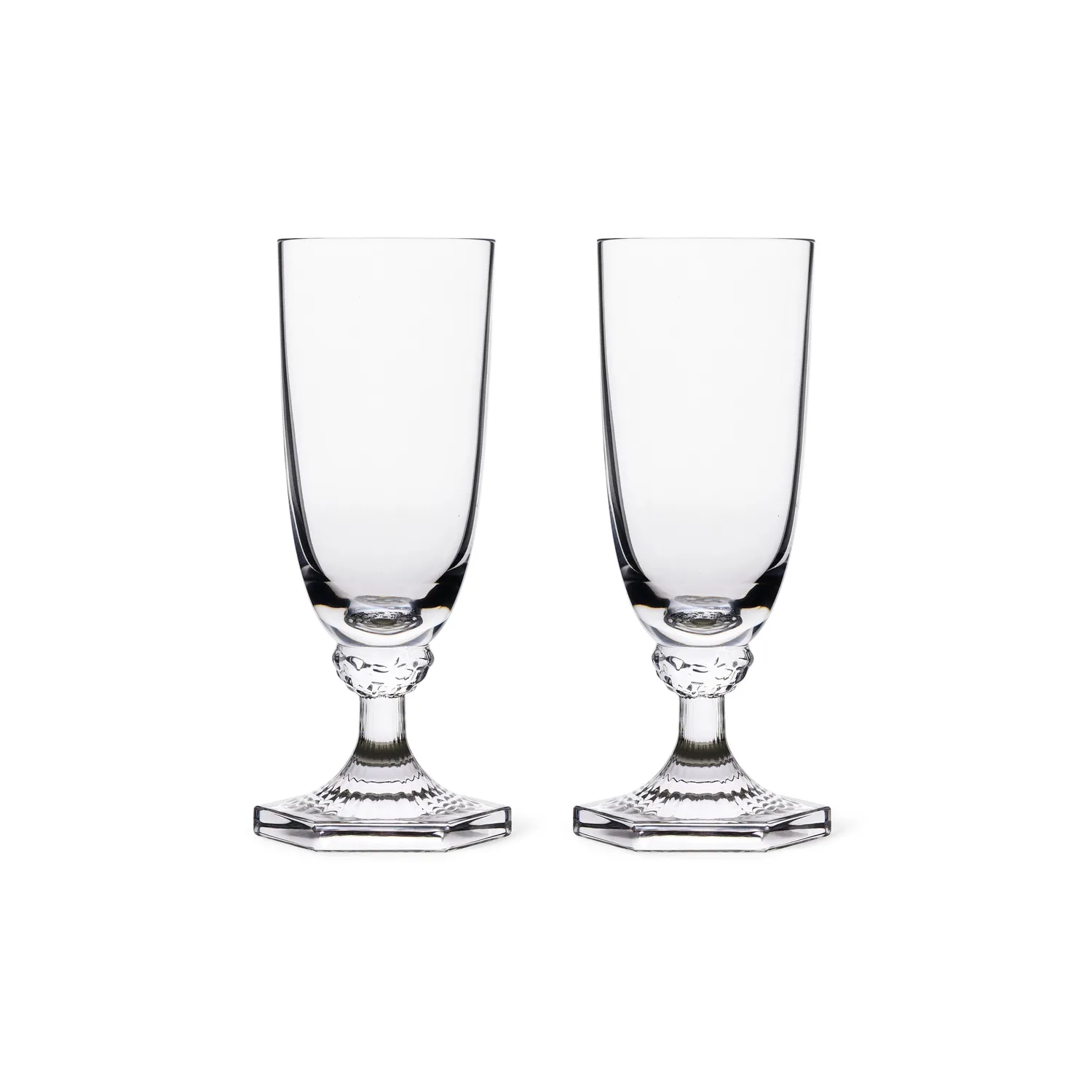 Kgl. Porcelæn Aurora champagneglas 19,5 cl 2 stk mundblæst