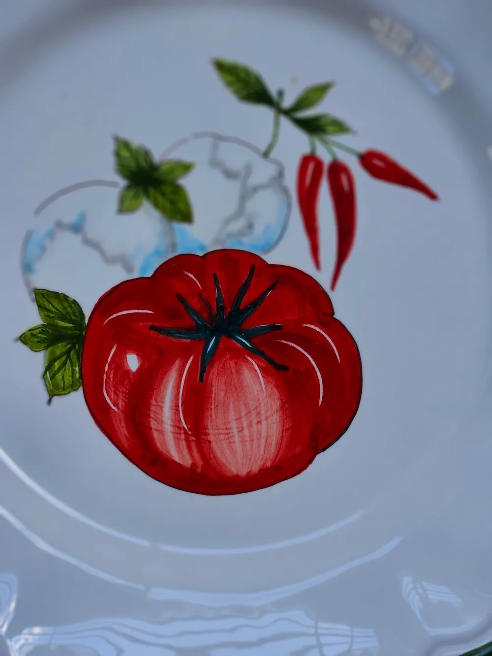 Les Ottomans Pomodoro middagstallerken keramik håndmalet