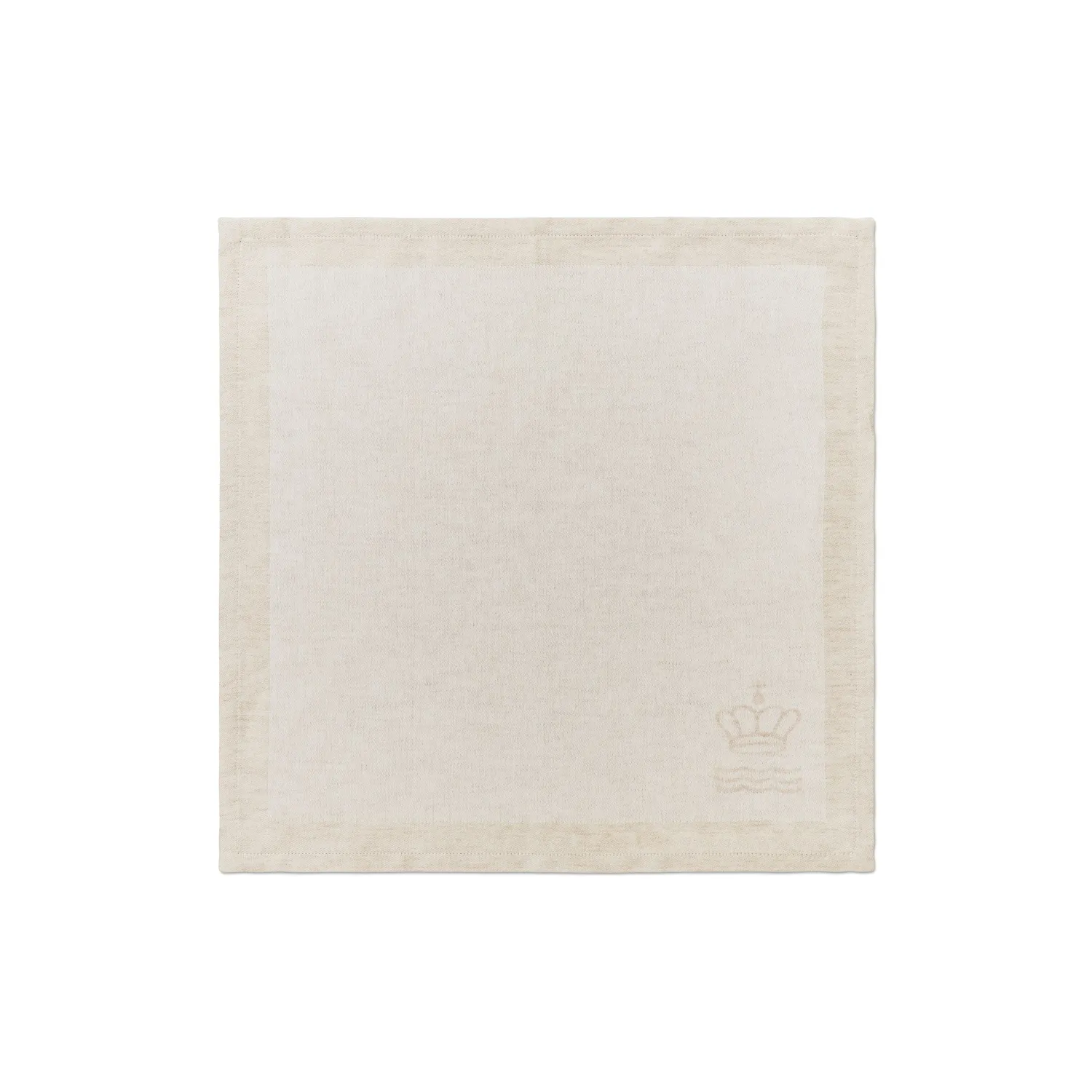 Kgl. Porcelæn Waves serviet råhvid 45x45 2 stk