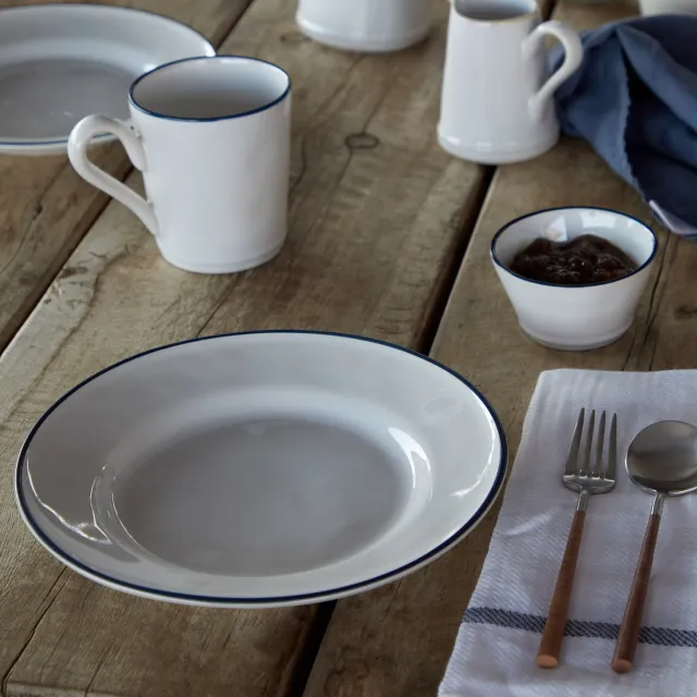 Costa Nova Beja frokosttallerken hvid blå stentøj
