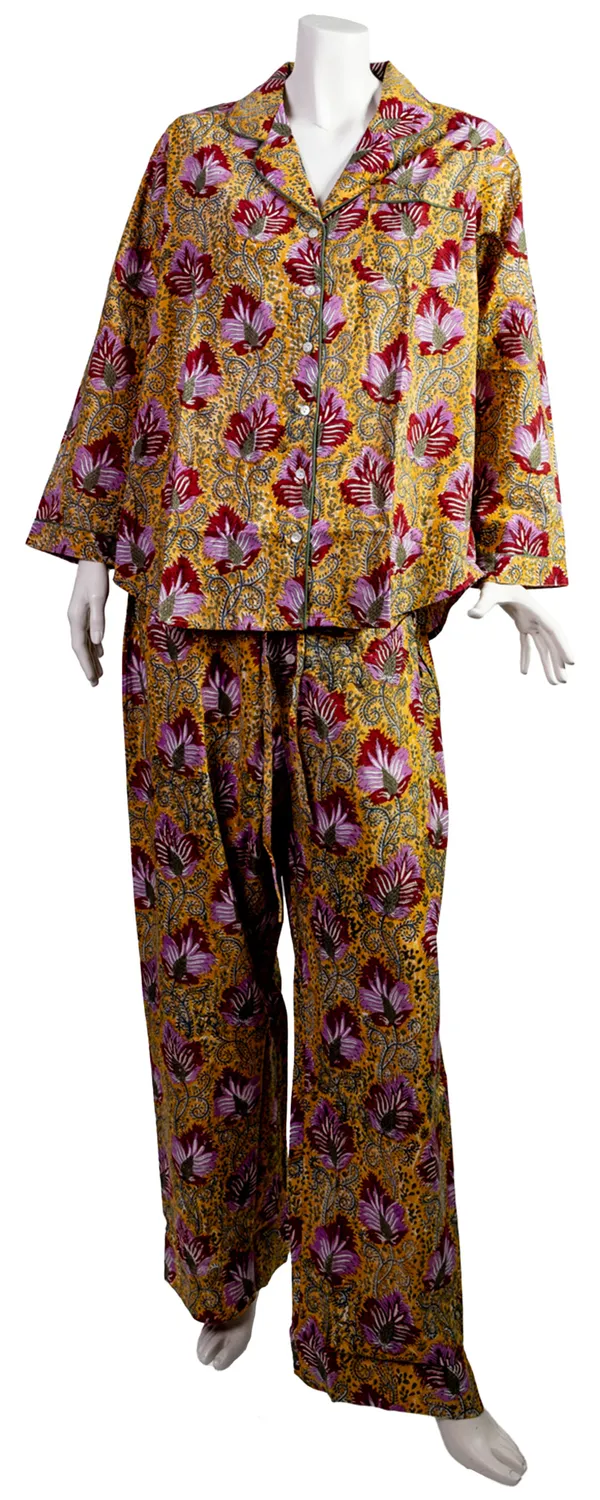 Les Ottomans PJ02 pyjamas bomuld håndtrykt ikat